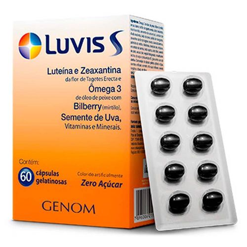 Suplemento Vitamínico Luvis S Genom com 60 Cápsulas Gelatinosas