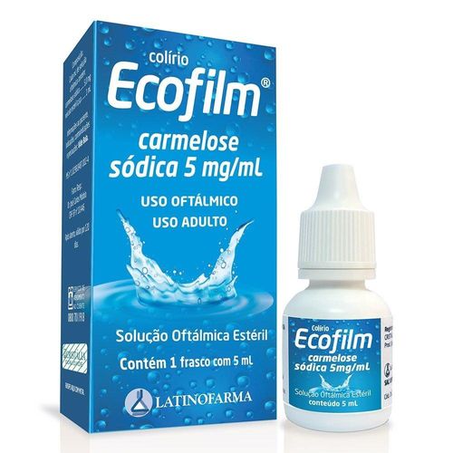 Ecofilm 5mg/ml Solução de Uso Oftálmico Frasco Gotejador 5ml