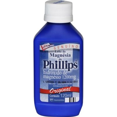 Leite de Magnésia de Phillips 1282,50mg/15ml Suspensão de Uso Oral Sabor Tradicional Frasco 120ml