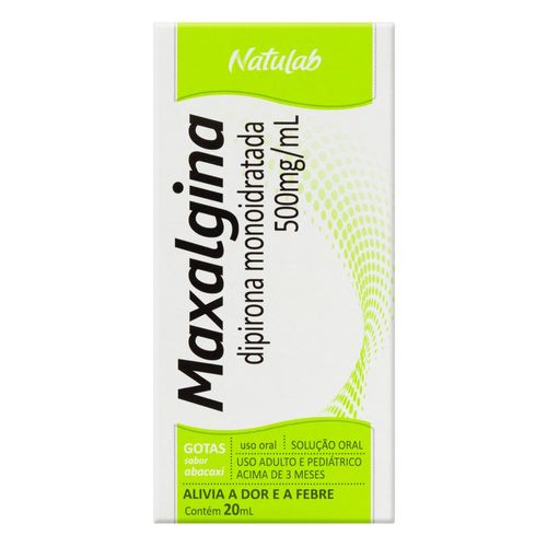 Maxalgina 500mg/ml Solução de Uso Oral Frasco Gotejador 20ml