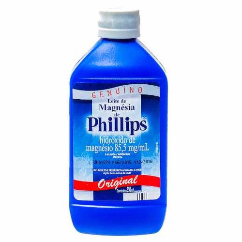 Leite de Magnésia de Phillips 1282,50mg/15ml Suspensão de Uso Oral Sabor Tradicional Frasco 350ml