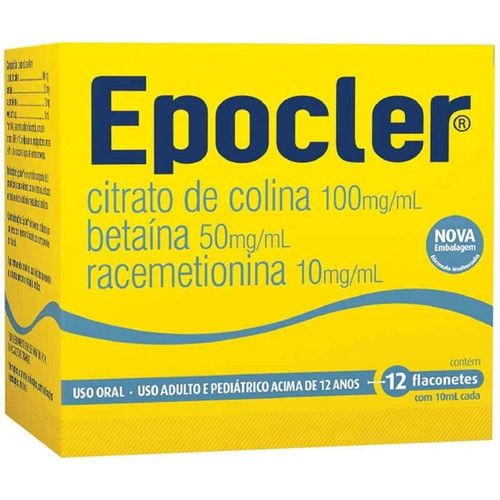 Epocler 100mg/ml + 50mg/ml + 10mg/ml Solução de Uso Oral com 12 Flaconetes com 10ml