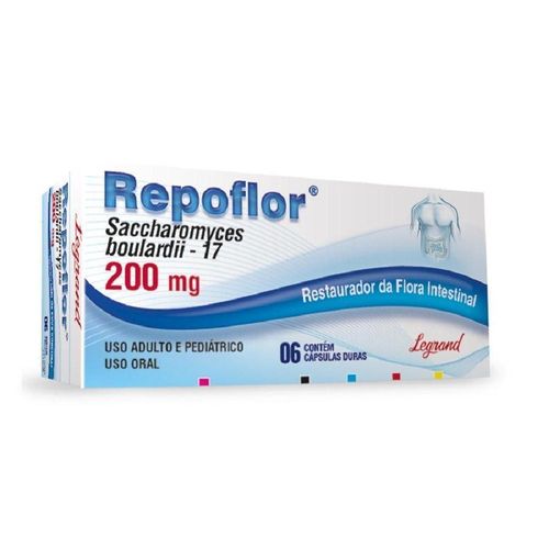 Repoflor 200mg com 6 Cápsulas Gelatinosas Duras