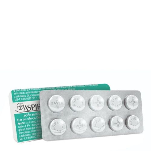 Aspirina 500mg com 10 Cápsulas