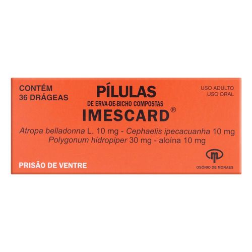 Pílulas Imescard 10mg + 10mg + 10mg + 30mg com 36 Drágeas