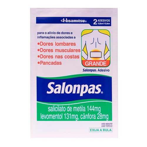 Salonpas Emplastro Medicinal Tamanho Grande com 2 Unidades
