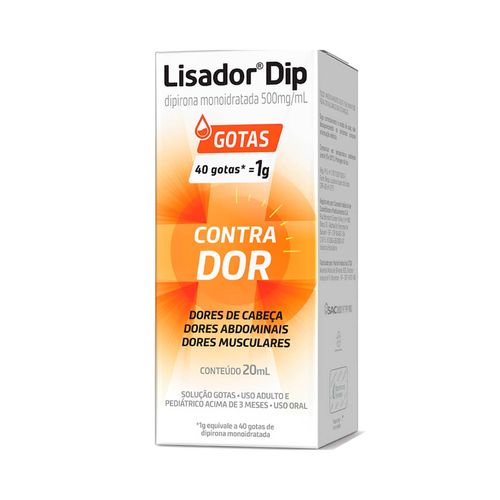 Lisador Dip 500mg/ml Solução de Uso Oral Frasco 20ml