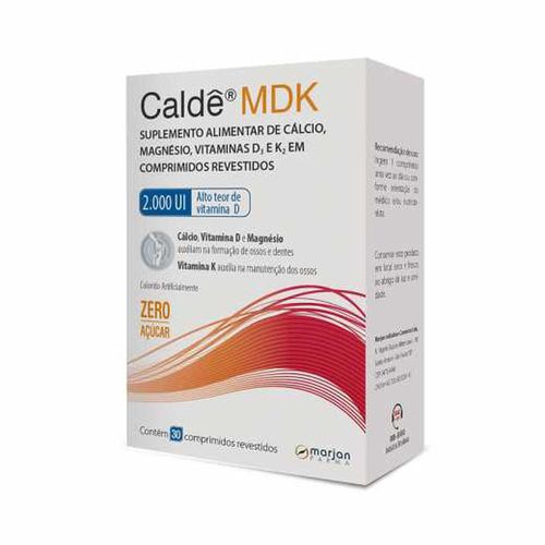 Vitamina D Caldê MDK 2.000UI com 30 Comprimidos Revestidos