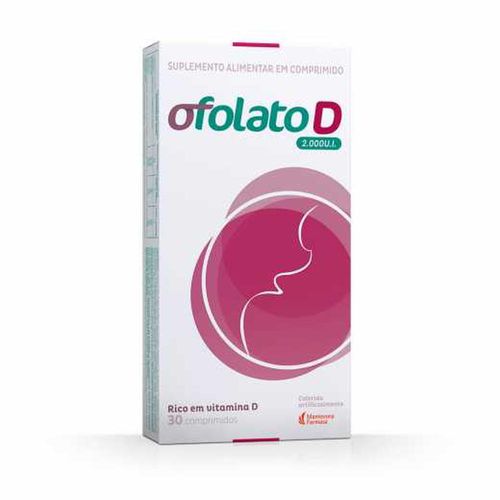 Suplemento Alimentar 2.000UI Ofolato D Mantecorp com 30 Comprimidos