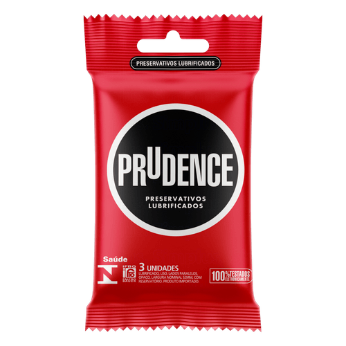 Preservativo Prudence Lubrificado Clássico com 3 Unidades