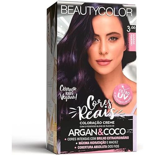 Kit Coloração Beauty Color 3.66 Violeta Profundo com 1 Unidade