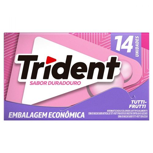 Chiclete Trident Sabor Tutti-Frutti com 14 Unidades