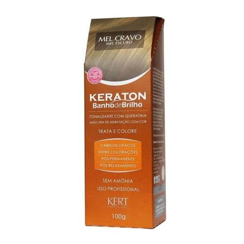 Coloração Banho de Brilho Cor Mel Cravo Keraton 100g