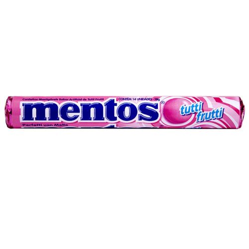 Balas Mentos Stick Sabor Tutti Frutti 38g