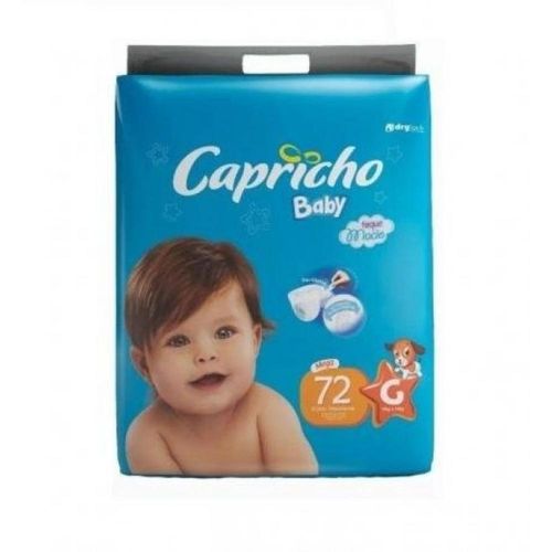 Fraldas Descartáveis Capricho Baby G com 72 Unidades