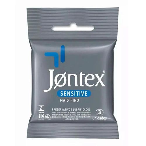 Preservativo Jontex Sensitive com 3 Unidades
