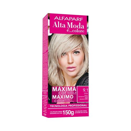 Coloração Alta Moda É... Colore N° 9.1 Louro Claríssimo Cinza com 1 Unidade
