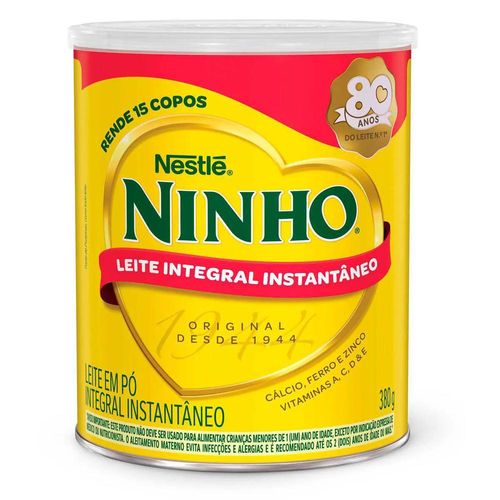 Leite em Pó Integral Ninho Instantâneo Nestlé A Partir de 1 Ano 380g
