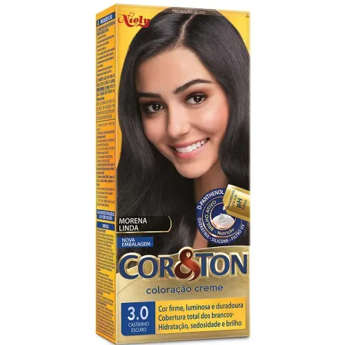 Tintura Cor&Ton Niely 3.0 Castanho Escuro com 1 Unidade