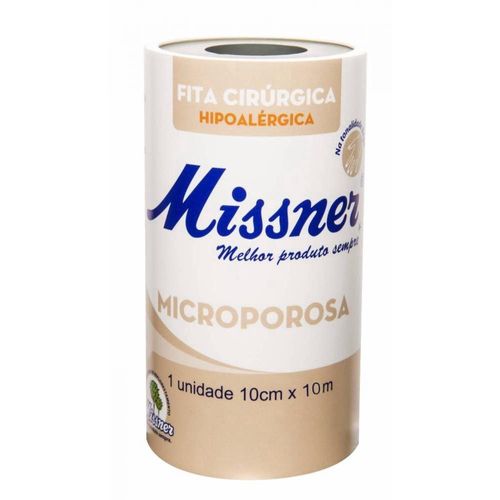Fita Cirúrgica Microporosa Bege Missner com 1 Rolo