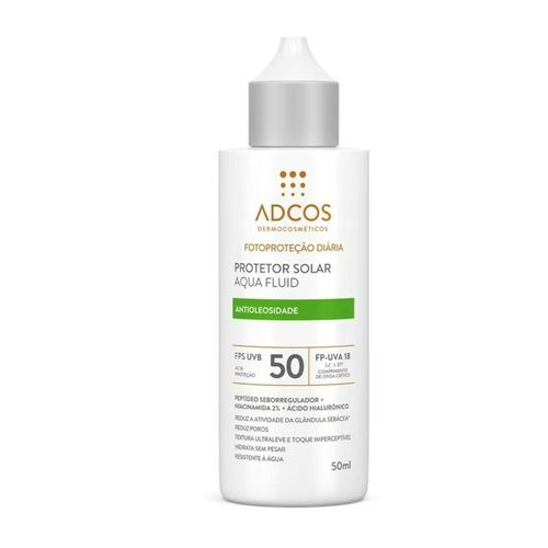 Protetor Solar Adcos Aqua Fluid Antioleosidade FPS 50 50ml
