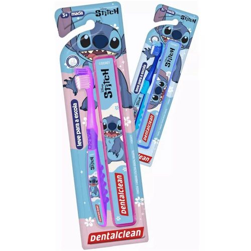 Escova de Dente Infantil Stitch Escolar 3 Anos+ Dentalclean com 1 Unidade