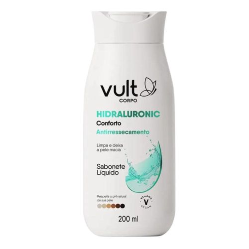 Sabonete Líquido Antiressecamento Vult Hidraluronic Confort 200ml