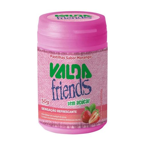 Pastilhas Valda Friends Sabor Morango 50g