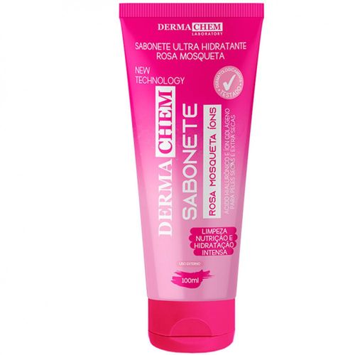 Sabonete Líquido Ultra Hidratante Rosa Mosqueta Íons Dermachem 100ml