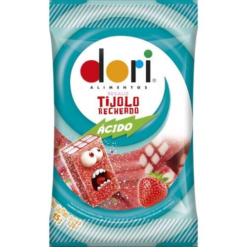 Balas de Gelatina Dori Regaliz Formato Tijolo 60g