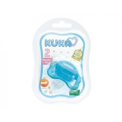 Chupeta Kuka Premium Tamanho Nº 2 Ortodôntica Silicone Azul com 1 Unidade
