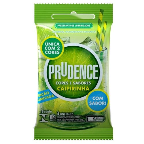 Preservativo Prudence Caipirinha com 3 Unidades