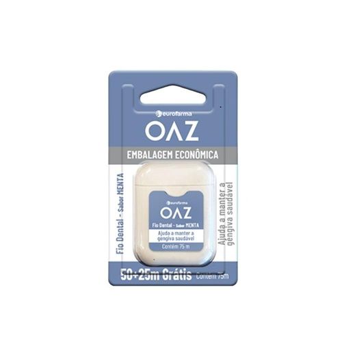 Fio Dental Oaz Eurofarma Sabor Menta 50+25m com 1 Unidade