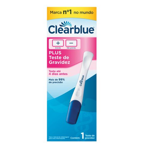 Teste de Gravidez Clearblue Plus com 1 Unidade
