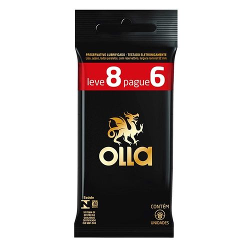 Preservativo Olla Lubrificado com 8 Unidades