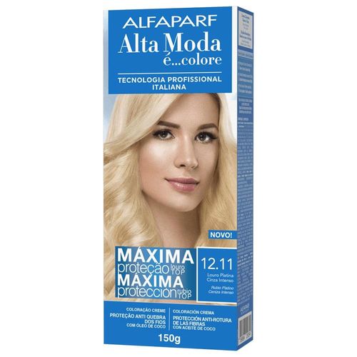 Coloração Alta Moda É... Colore N° 12.11 Louro Platinado Cinza Intenso com 1 Unidade
