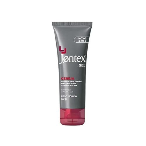 Gel Lubrificante Íntimo 3 em 1 Jontex Sabor Cereja 50g