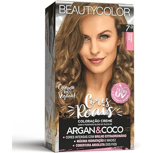 Kit Coloração Beauty Color 7.0 Louro Natural com 1 Unidade