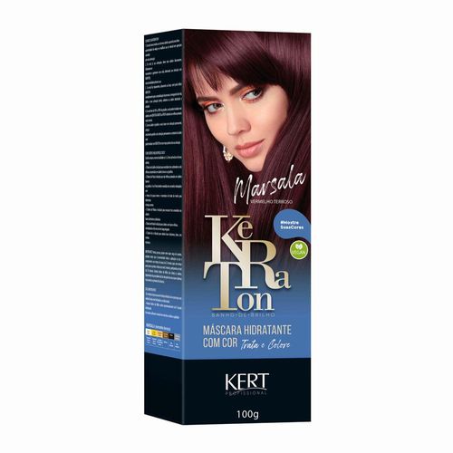 Tintura Banho de Brilho Cor Marsala Vermelho Terroso Keraton 100g