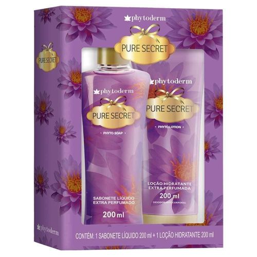 Kit Phytoderm Pure Secret com 1 Sabonete Líquido 200ml + 1 Loção Hidratante 200ml