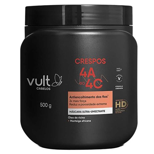 Máscara Capilar Vult Cabelos Crespos 4A ao 4C 500g
