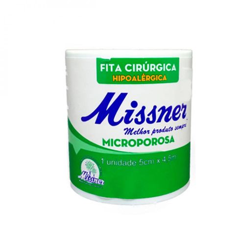 Fita Cirúrgica Missner Microporosa 5cm x 4,5m com 1 Unidade