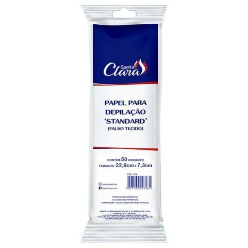 Papel para Depilação Santa Clara Standard com 50 Unidades