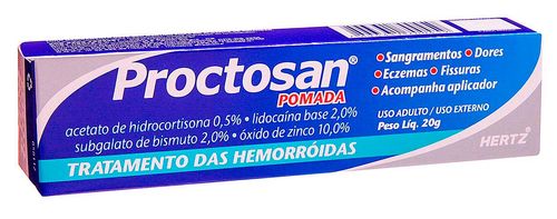 Proctosan 0,5% + 2% + 2% + 10% com Aplicador Pomada de Uso Retal Bisnaga 20g