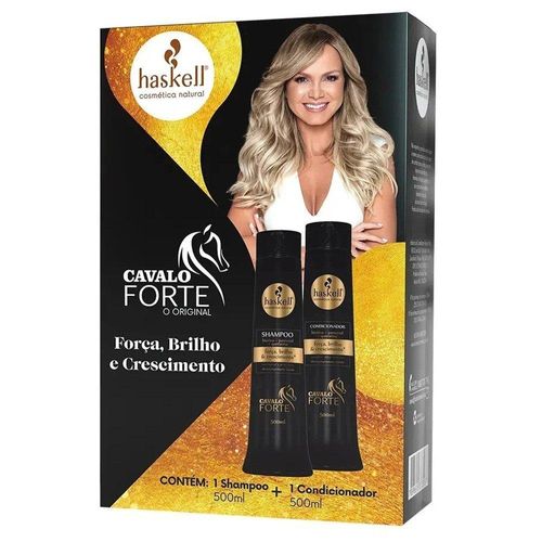 Kit Cavalo Forte Haskell com 1 Shampoo 500ml + 1 Condicionador 500ml