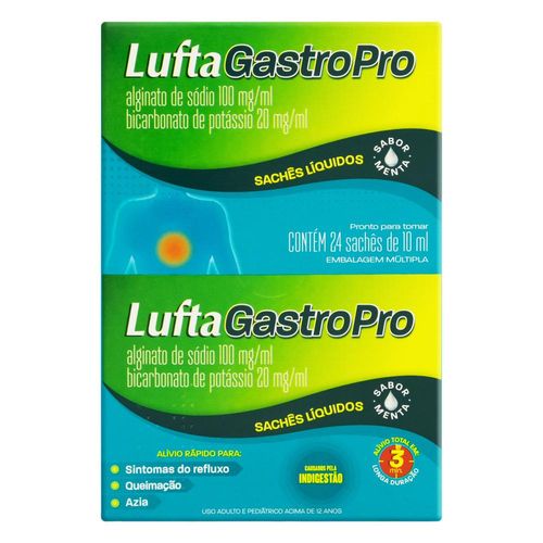 Luftagastropro 100mg/ml + 20mg/ml Suspensão de Uso Oral com 24 Envelopes com 10ml