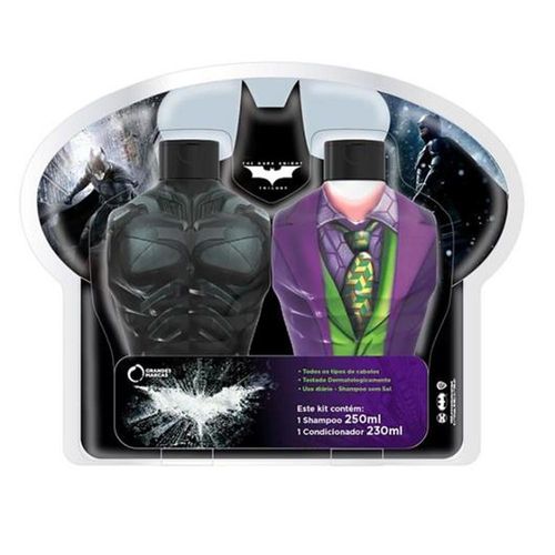 Kit Grandes Marcas Batman X Coringa com 1 Shampoo 250ml + 1 Condicionador 230ml