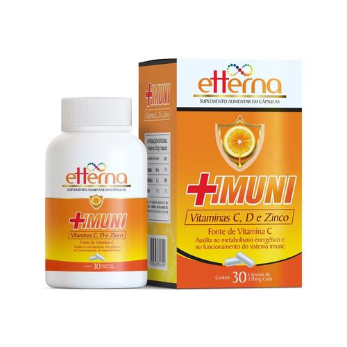 Etterna +Imuni Vitaminas C D e Zinco com 30 Cápsulas
