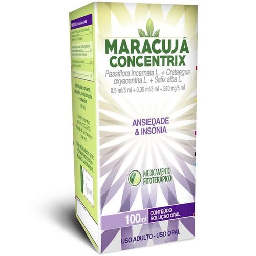 Maracujá Concentrix 0,1mg/ml + 0,07mg/ml + 50mg/ml Solução de Uso Oral Frasco 100ml