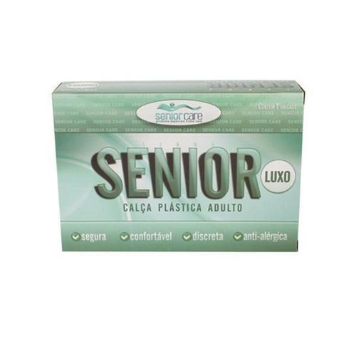 Calça Plástica Reutilizável Luxo com Botão Tamanho GG Seniorcare com 1 Unidade